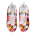 Colorful Candy And Jelly Print White Sneakers