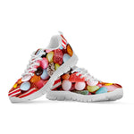 Colorful Candy And Jelly Print White Sneakers