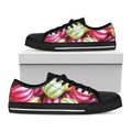 Colorful Candy Ball Print Black Low Top Sneakers