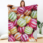 Colorful Candy Ball Print Blanket