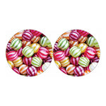 Colorful Candy Ball Print Car Coasters