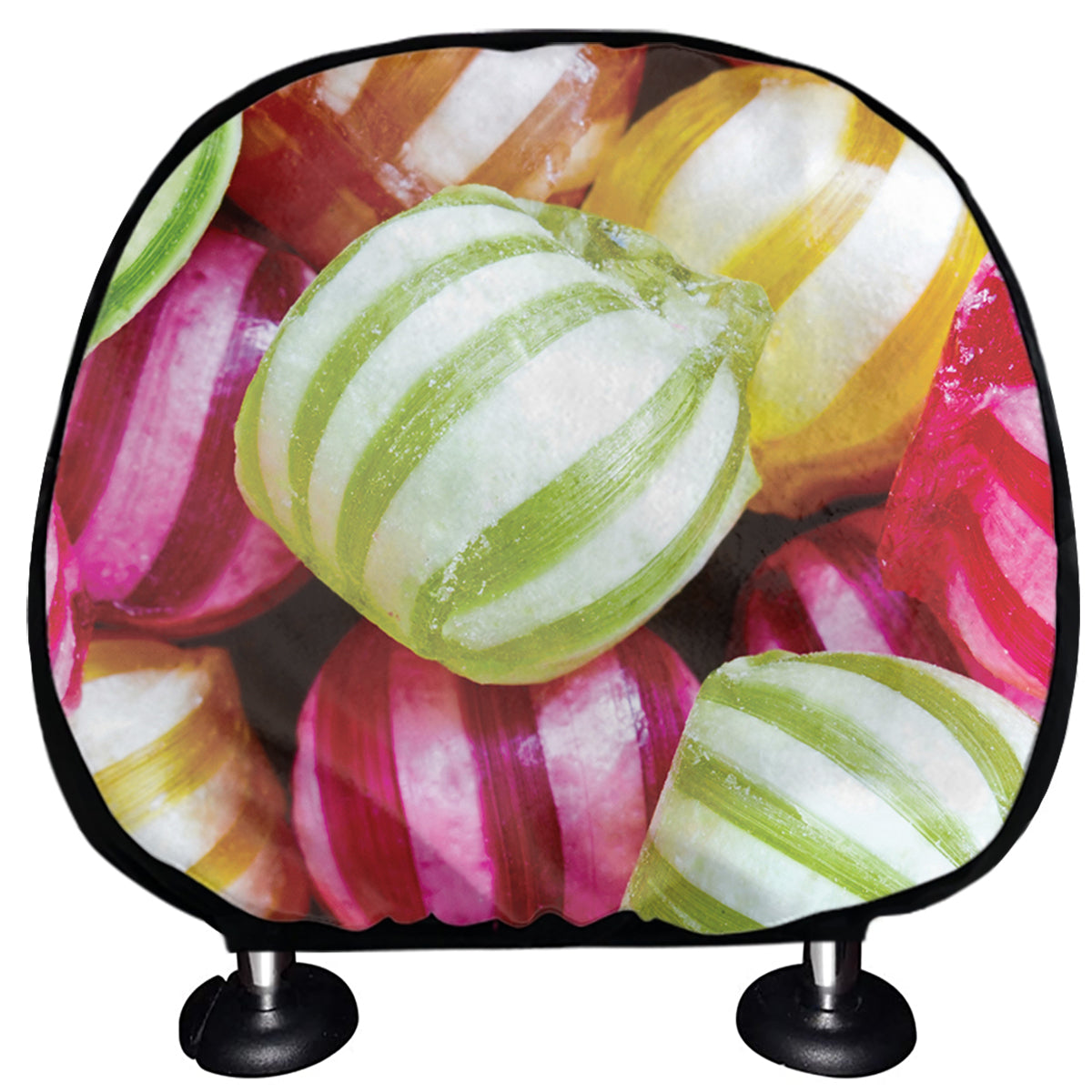 Colorful Candy Ball Print Car Headrest Covers