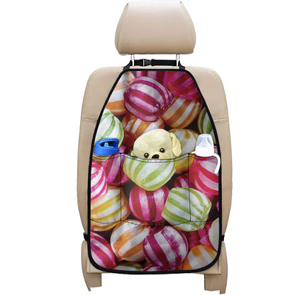 Colorful Candy Ball Print Car Seat Organizers