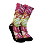 Colorful Candy Ball Print Crew Socks