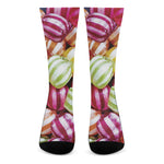 Colorful Candy Ball Print Crew Socks