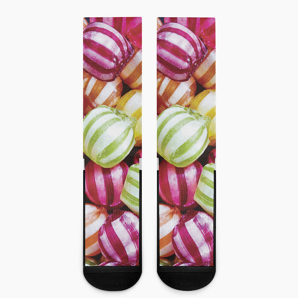 Colorful Candy Ball Print Crew Socks