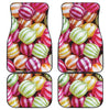 Colorful Candy Ball Print Front and Back Car Floor Mats