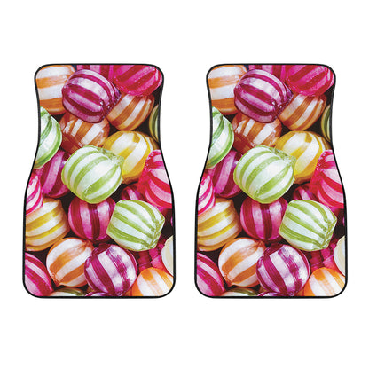 Colorful Candy Ball Print Front Car Floor Mats