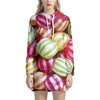 Colorful Candy Ball Print Hoodie Dress