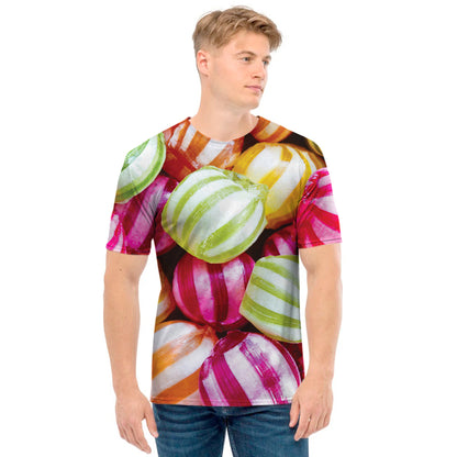 Colorful Candy Ball Print Men's T-Shirt