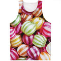 Colorful Candy Ball Print Men's Tank Top