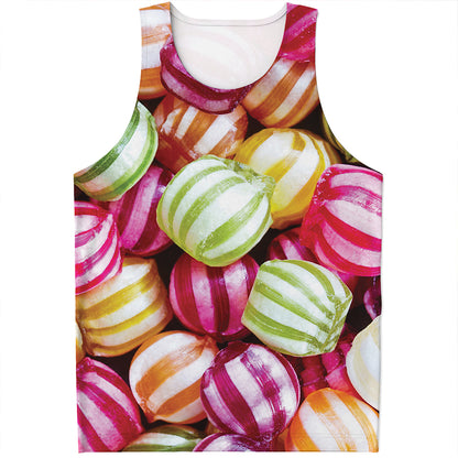 Colorful Candy Ball Print Men's Tank Top