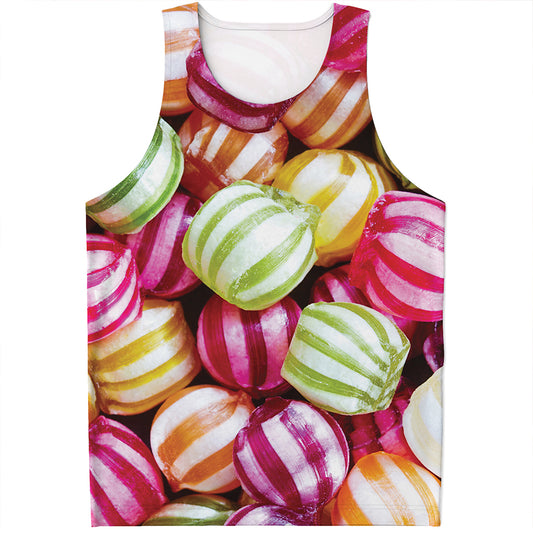 Colorful Candy Ball Print Men's Tank Top