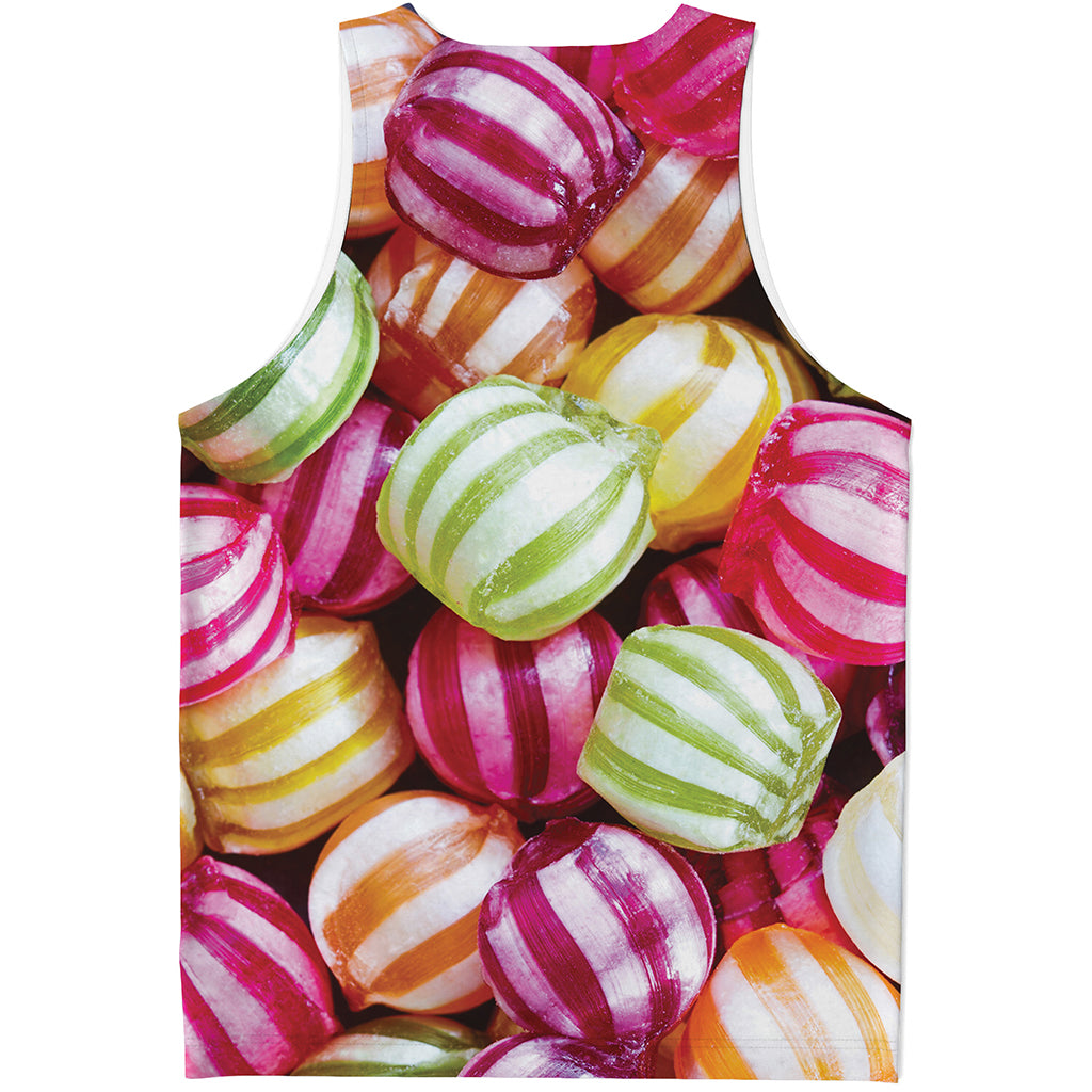 Colorful Candy Ball Print Men's Tank Top