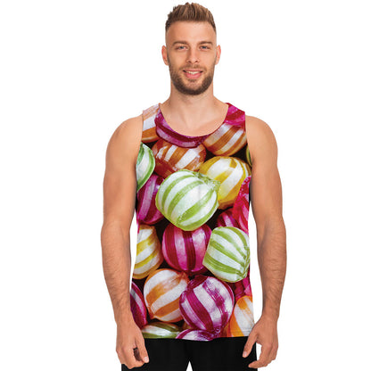 Colorful Candy Ball Print Men's Tank Top