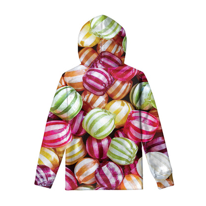 Colorful Candy Ball Print Pullover Hoodie