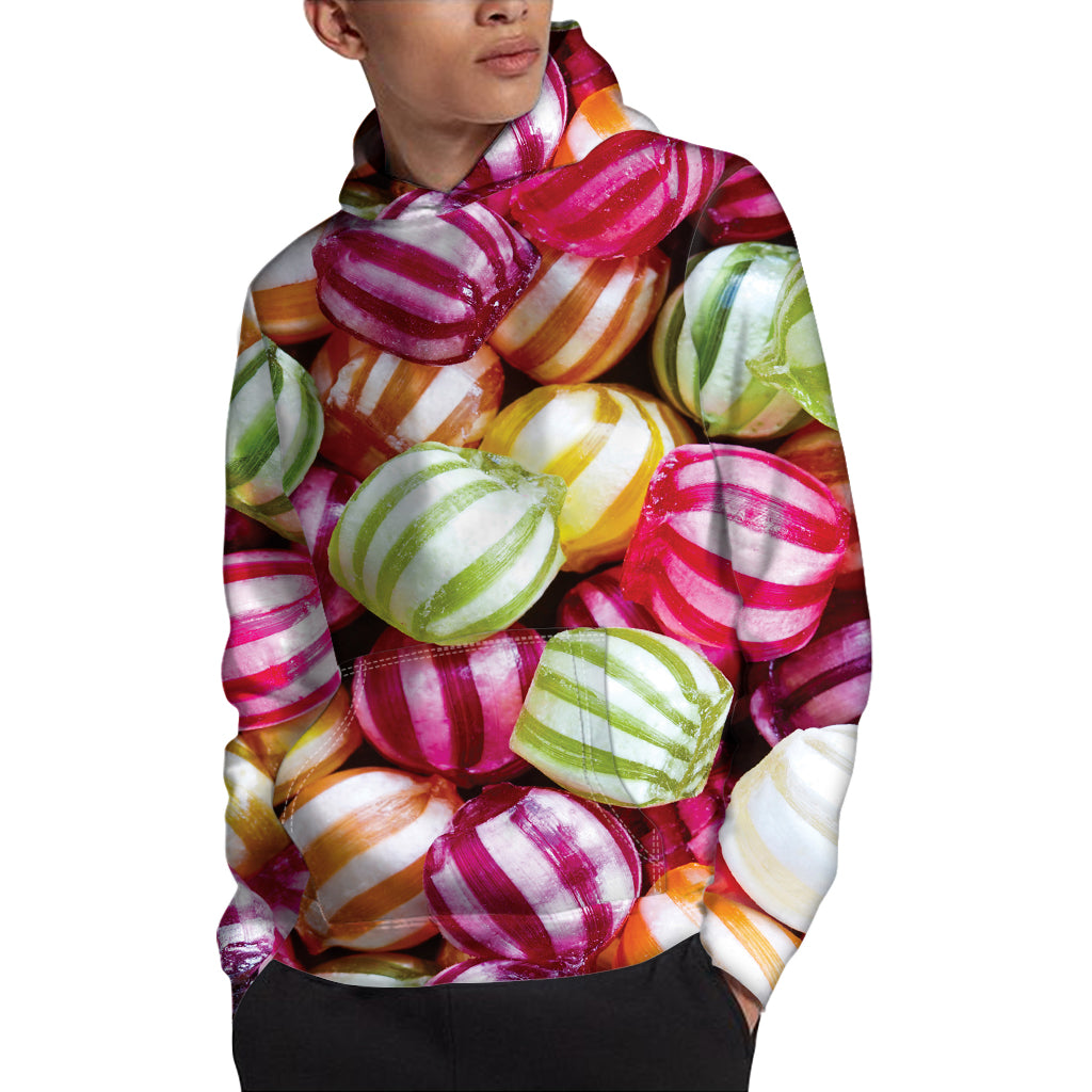 Colorful Candy Ball Print Pullover Hoodie