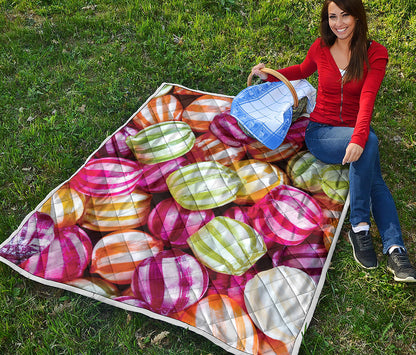 Colorful Candy Ball Print Quilt