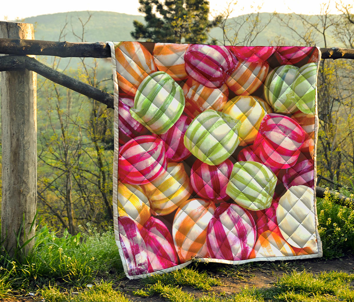 Colorful Candy Ball Print Quilt