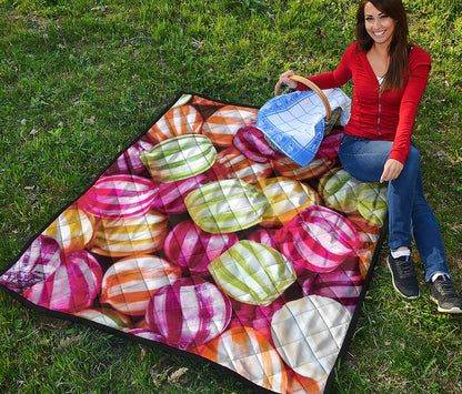Colorful Candy Ball Print Quilt