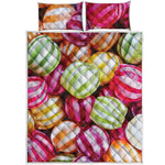 Colorful Candy Ball Print Quilt Bed Set