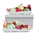Colorful Candy Ball Print White Running Shoes