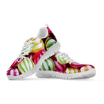 Colorful Candy Ball Print White Sneakers