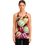 Colorful Candy Ball Print Women's Racerback Tank Top
