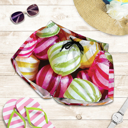 Colorful Candy Ball Print Women's Shorts