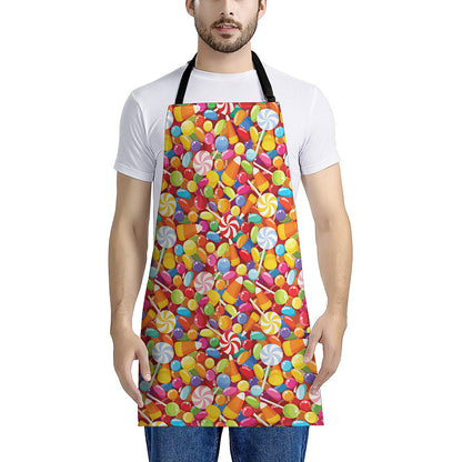 Colorful Candy Pattern Print Apron