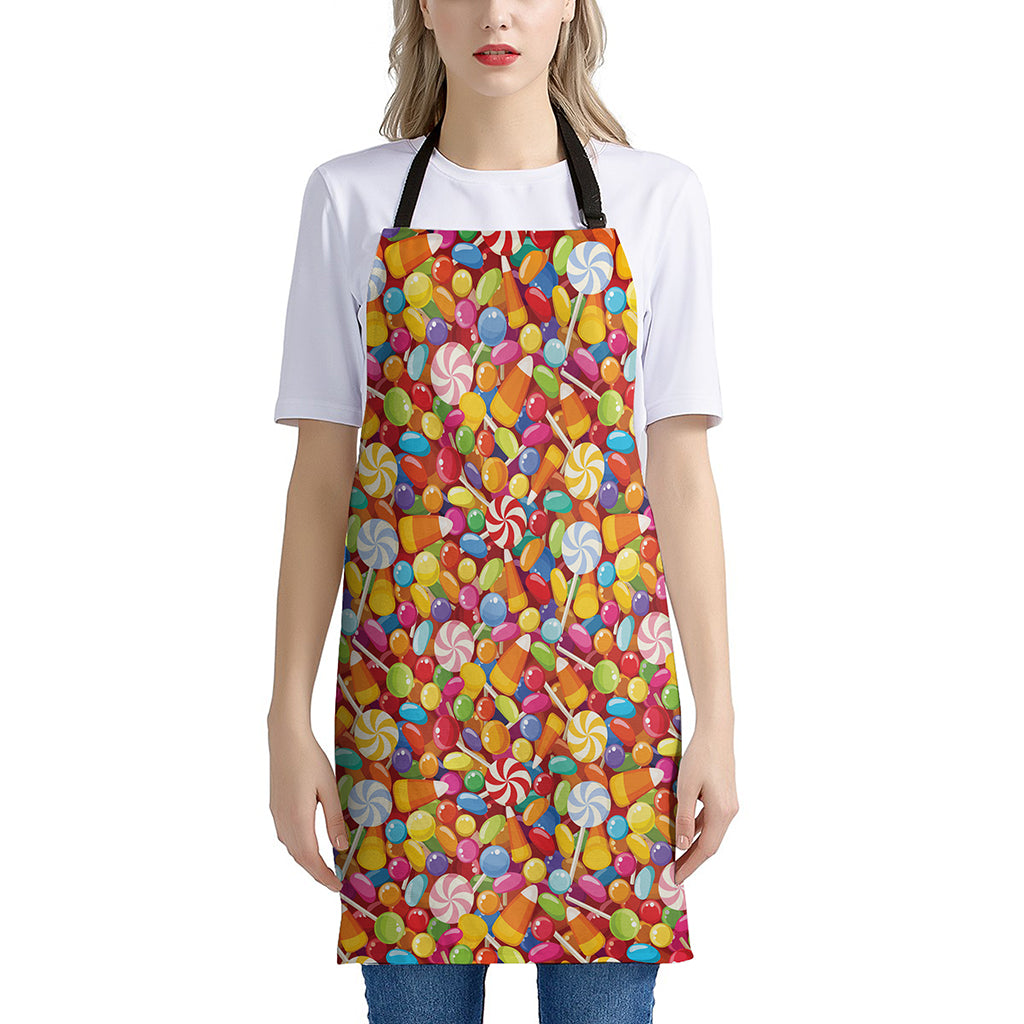 Colorful Candy Pattern Print Apron