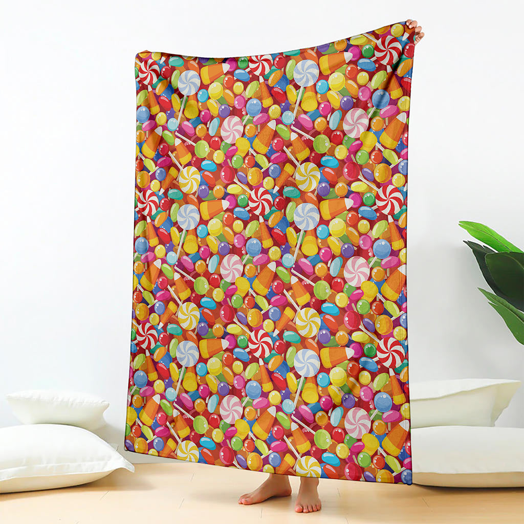 Colorful Candy Pattern Print Blanket