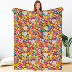 Colorful Candy Pattern Print Blanket
