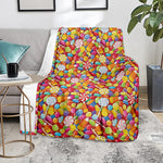 Colorful Candy Pattern Print Blanket