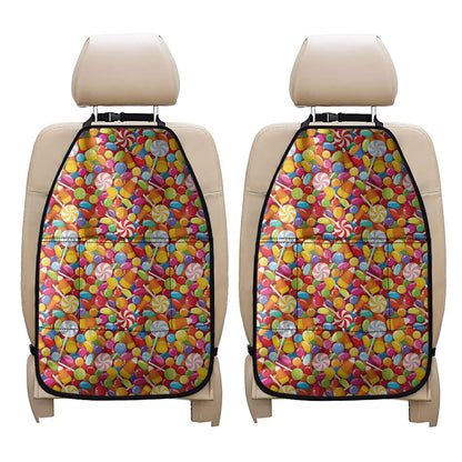 Colorful Candy Pattern Print Car Seat Organizers
