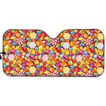 Colorful Candy Pattern Print Car Sun Shade