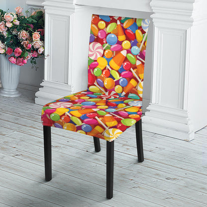 Colorful Candy Pattern Print Dining Chair Slipcover