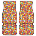 Colorful Candy Pattern Print Front and Back Car Floor Mats