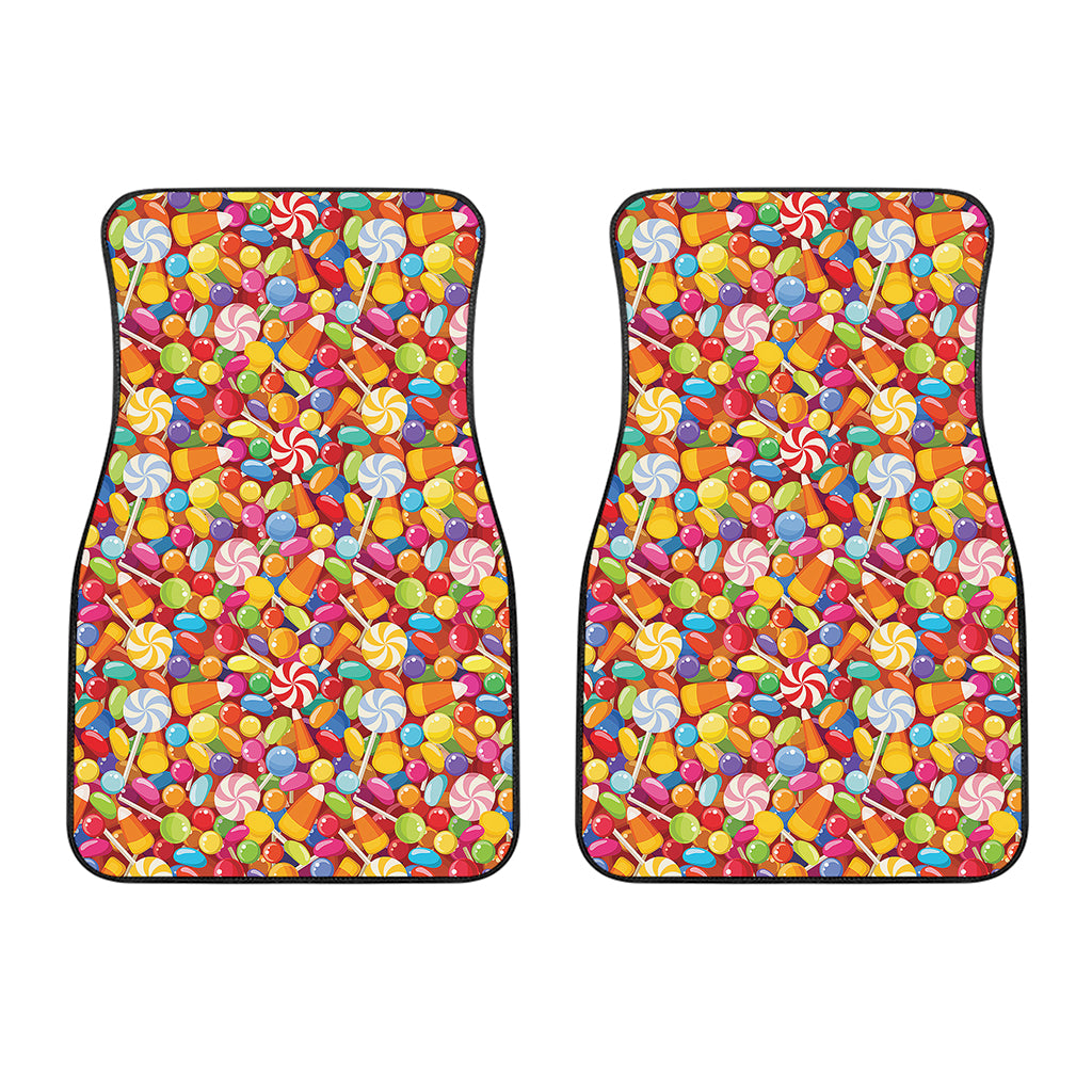 Colorful Candy Pattern Print Front Car Floor Mats
