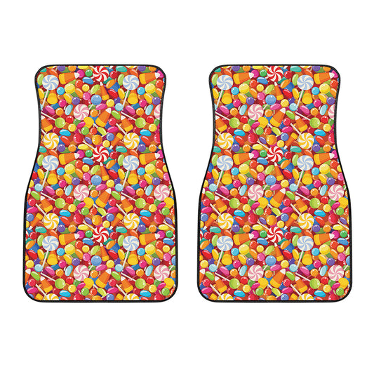 Colorful Candy Pattern Print Front Car Floor Mats