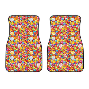 Colorful Candy Pattern Print Front Car Floor Mats