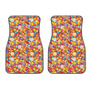 Colorful Candy Pattern Print Front Car Floor Mats