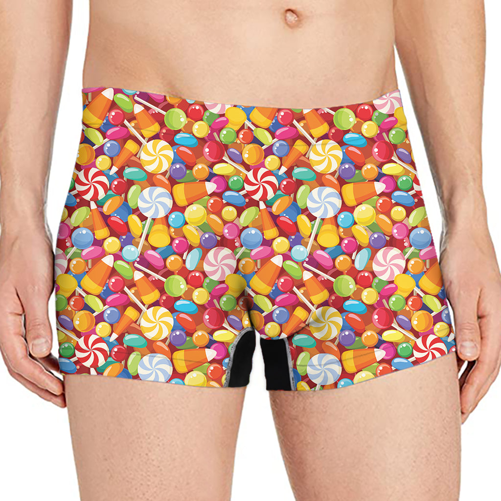 Colorful Candy Pattern Print Men's Boxer Briefs