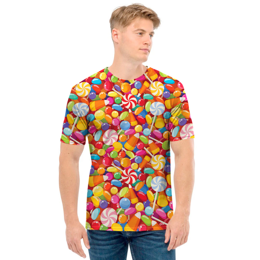Colorful Candy Pattern Print Men's T-Shirt