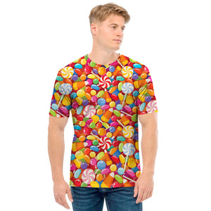 Colorful Candy Pattern Print Men's T-Shirt