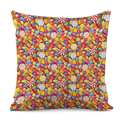 Colorful Candy Pattern Print Pillow Cover