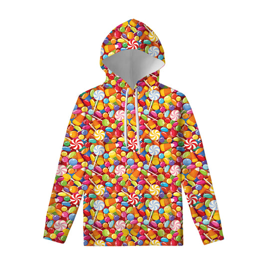 Colorful Candy Pattern Print Pullover Hoodie