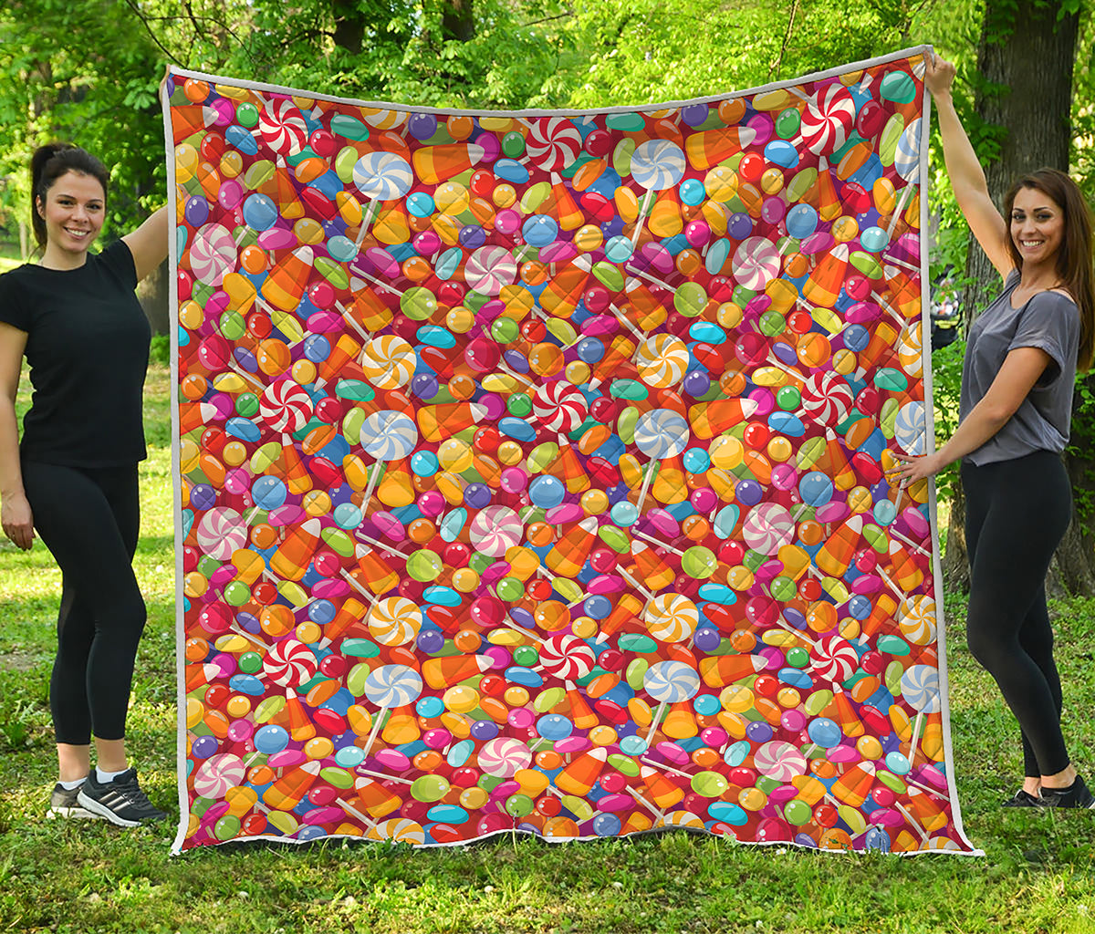 Colorful Candy Pattern Print Quilt