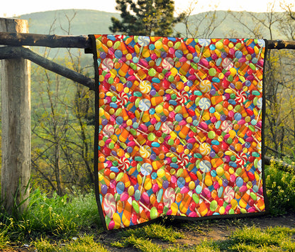 Colorful Candy Pattern Print Quilt