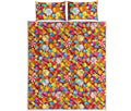 Colorful Candy Pattern Print Quilt Bed Set